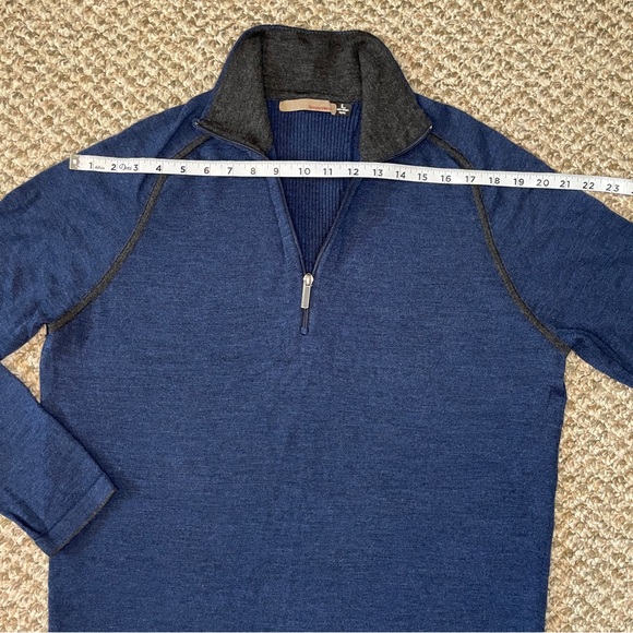Smartwool Classic Thermal Merino Base Layer 1/4 Zip - Blue Heather - Picture 13 of 16